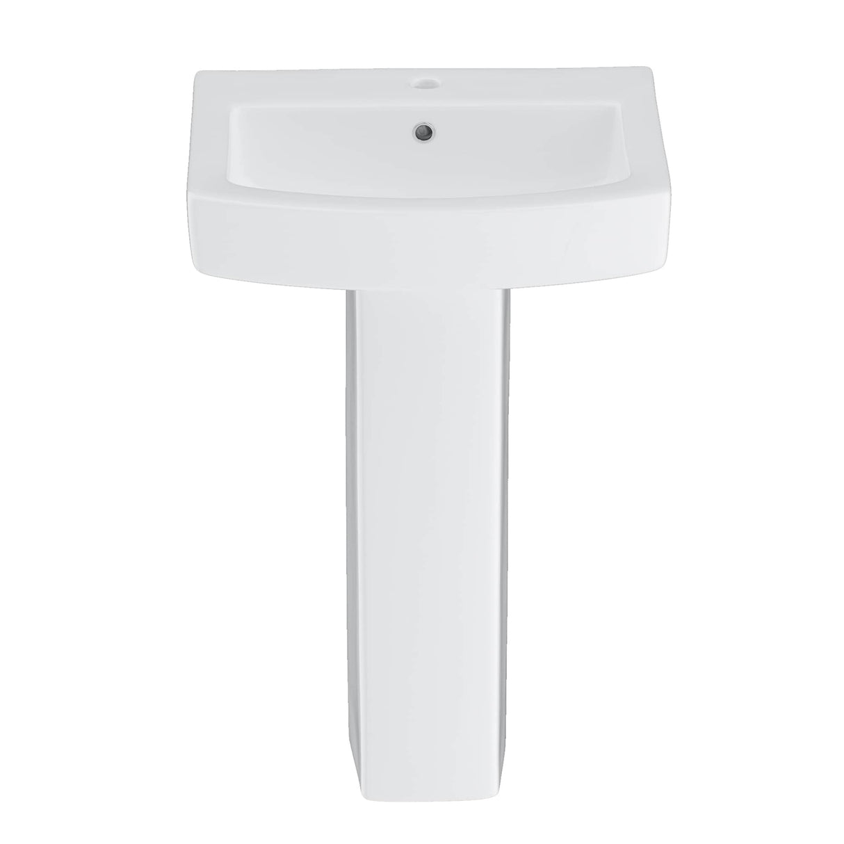 26'' Tall Pedestal Bathroom Sink with Overflow