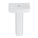 26'' Tall Pedestal Bathroom Sink with Overflow