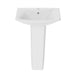 26'' Tall White Ceramic Rectangular Pedestal Bathroom Sink with Overflow