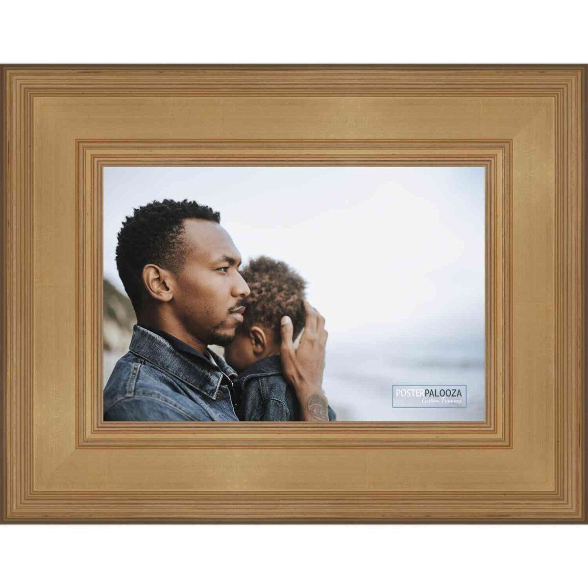 26x19 Traditional Gold Complete Wood Picture Frame with UV Acrylic, Foam Board Backing, & Hardware