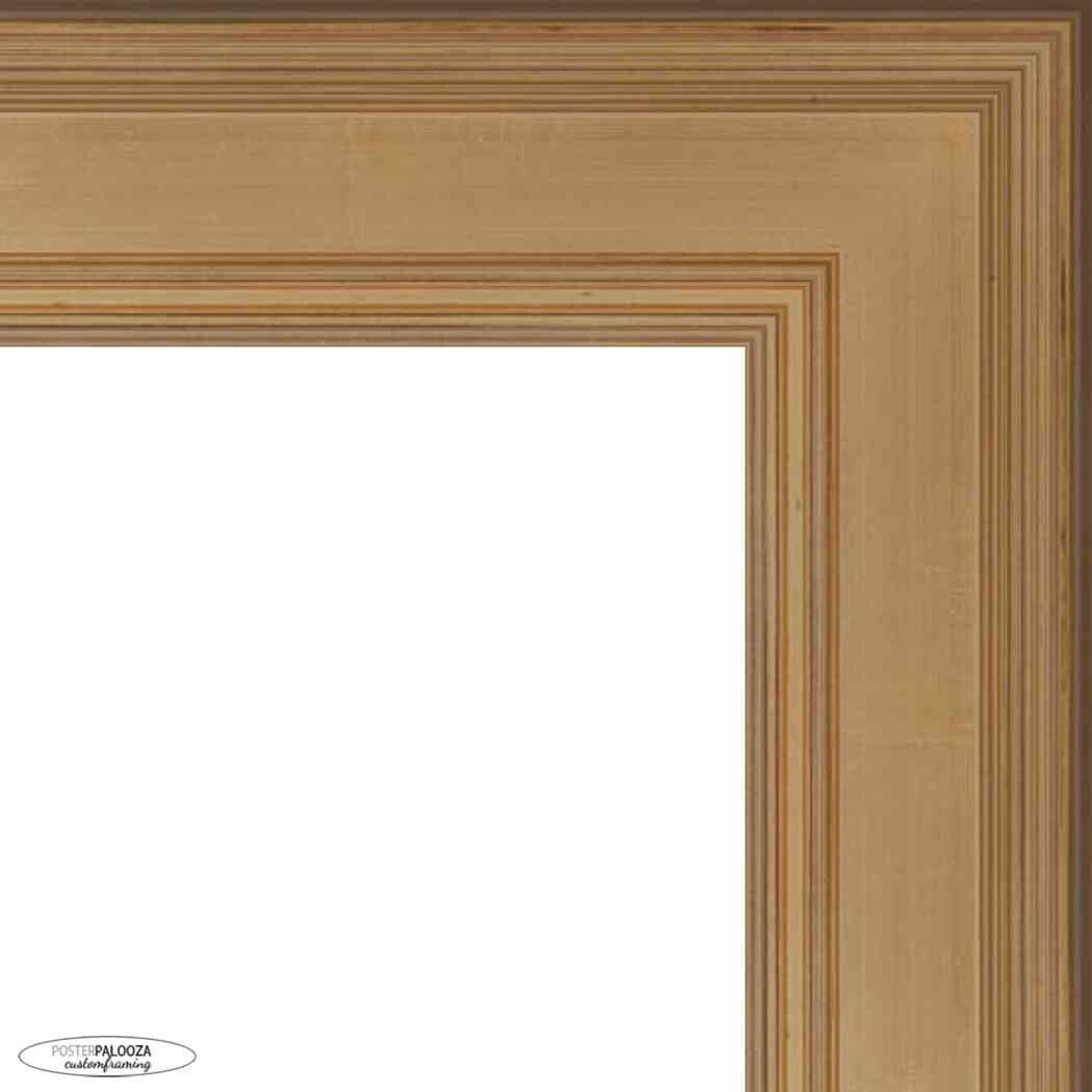26x19 Traditional Gold Complete Wood Picture Frame with UV Acrylic, Foam Board Backing, & Hardware
