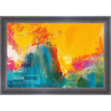 26x20 Contemporary Pewter Complete Wood Picture Frame with UV Acrylic, Foam Board Backing, & Hardware