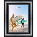 26x24 Lacquer Black Complete Wood Picture Frame with UV Acrylic, Foam Board Backing, & Hardware