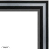 26x24 Lacquer Black Complete Wood Picture Frame with UV Acrylic, Foam Board Backing, & Hardware