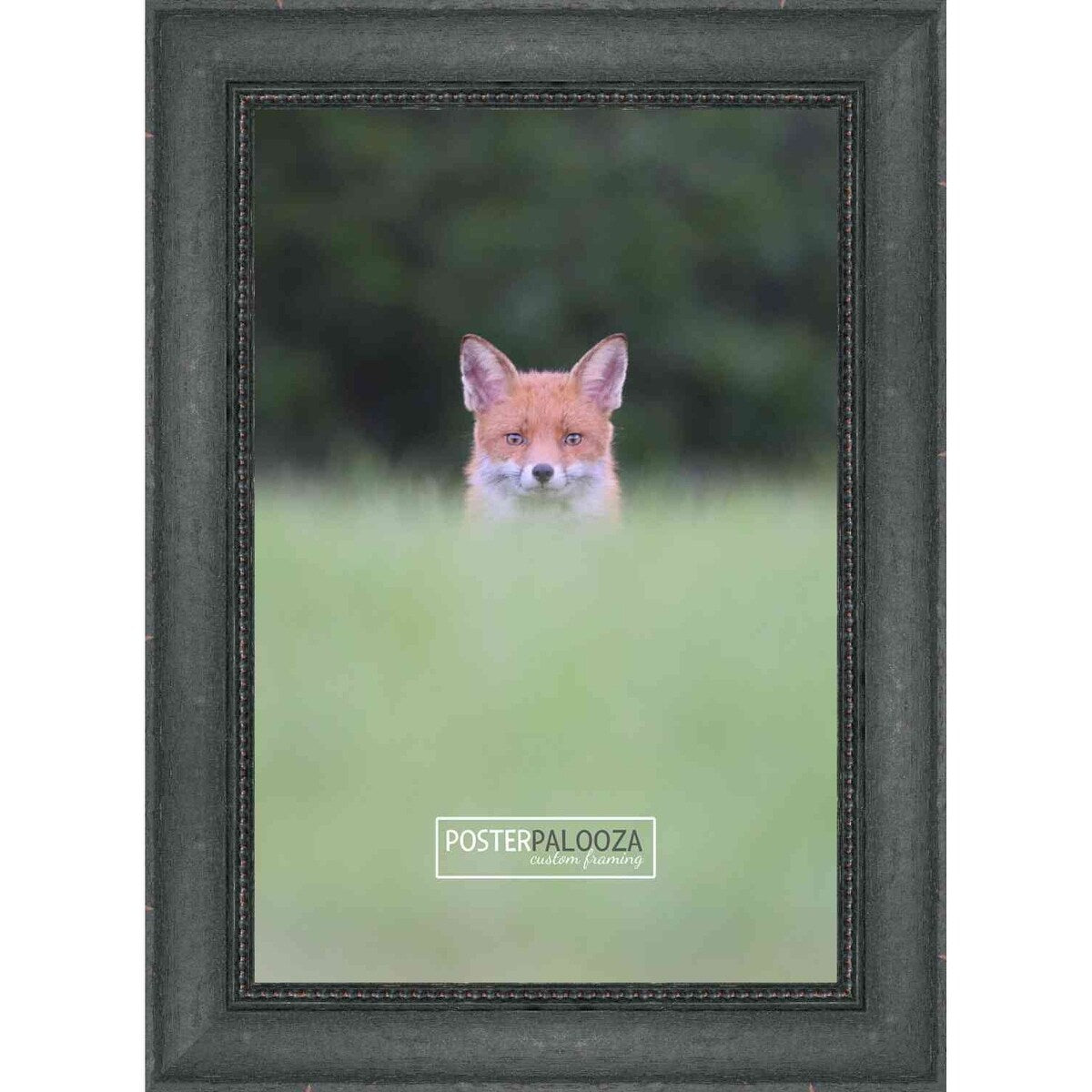 26x34 Distressed/Aged Black Complete Wood Picture Frame with UV Acrylic, Foam Board Backing, & Hardware