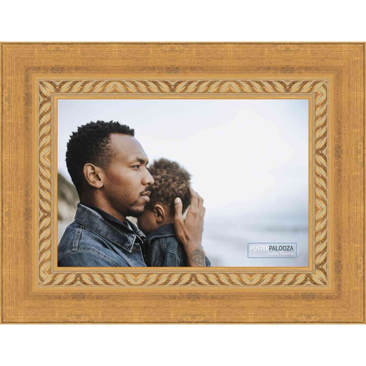 26x34 Traditional Gold Complete Wood Picture Frame with UV Acrylic, Foam Board Backing, & Hardware