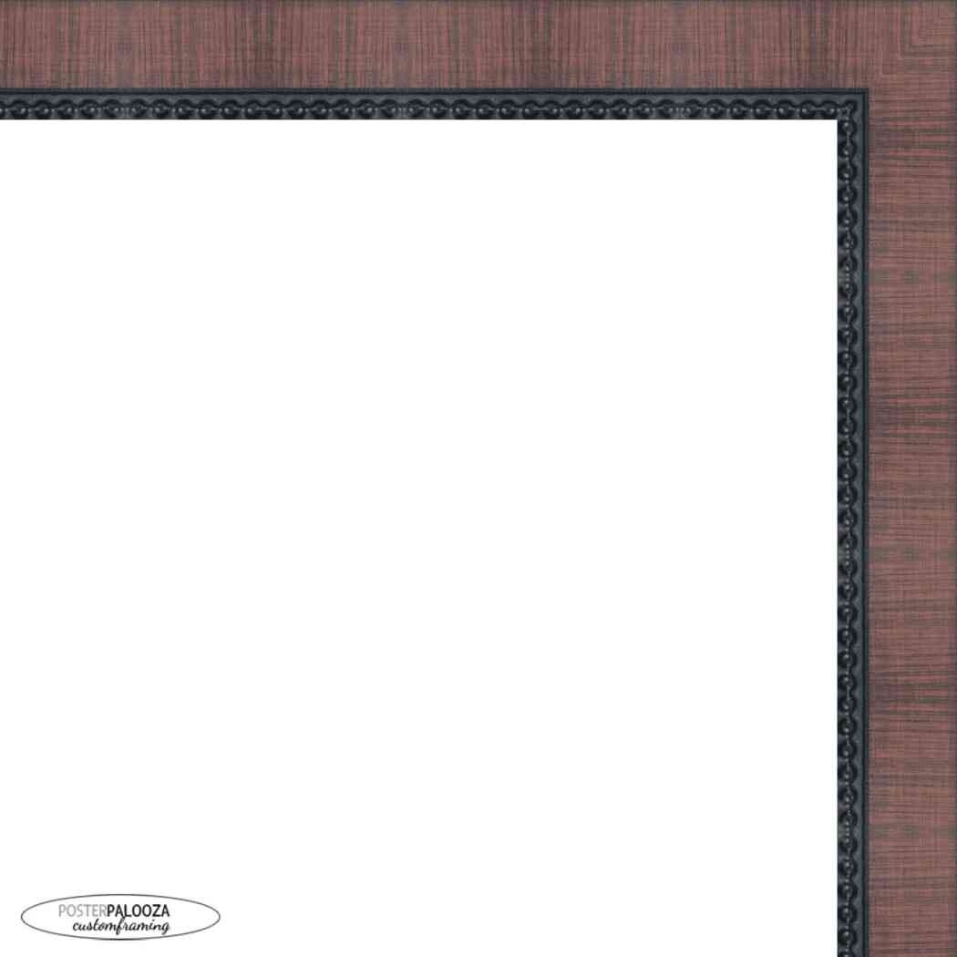 26x36 Traditional Walnut Complete Wood Picture Frame with UV Acrylic, Foam Board Backing, & Hardware