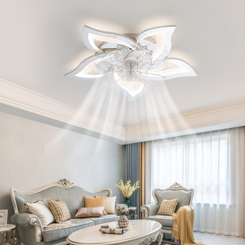27 inches Ceiling Fan with Light, Dimmable with Remote, 6 Speeds - 27 Inch