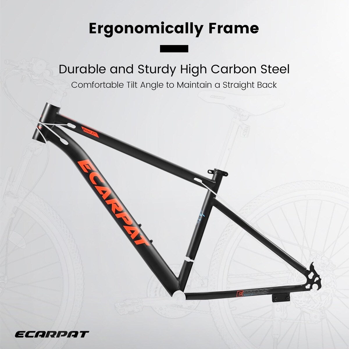 27.5 Inch Wheels,21-Speed Trail Commuter City Mountain Bike,Carbon steel Frame Disc Brakes Thumb Shifter Front Fork
