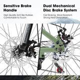 27.5 Inch Wheels,21-Speed Trail Commuter City Mountain Bike,Carbon steel Frame Disc Brakes Thumb Shifter Front Fork