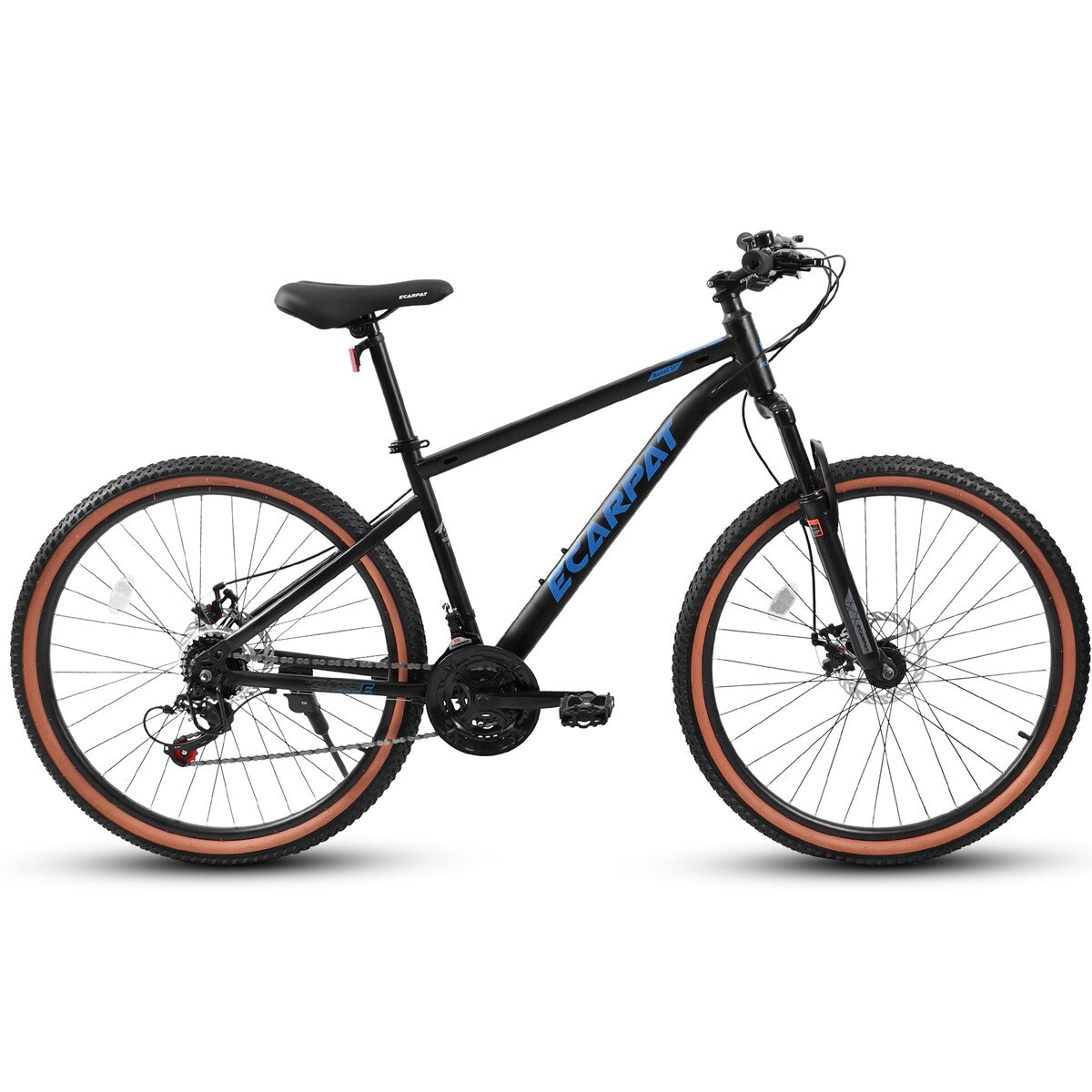 27.5 Inch Wheels,21-Speed Trail Commuter City Mountain Bike,Carbon steel Frame Disc Brakes Thumb Shifter Front Fork