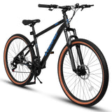 27.5 Inch Wheels,21-Speed Trail Commuter City Mountain Bike,Carbon steel Frame Disc Brakes Thumb Shifter Front Fork