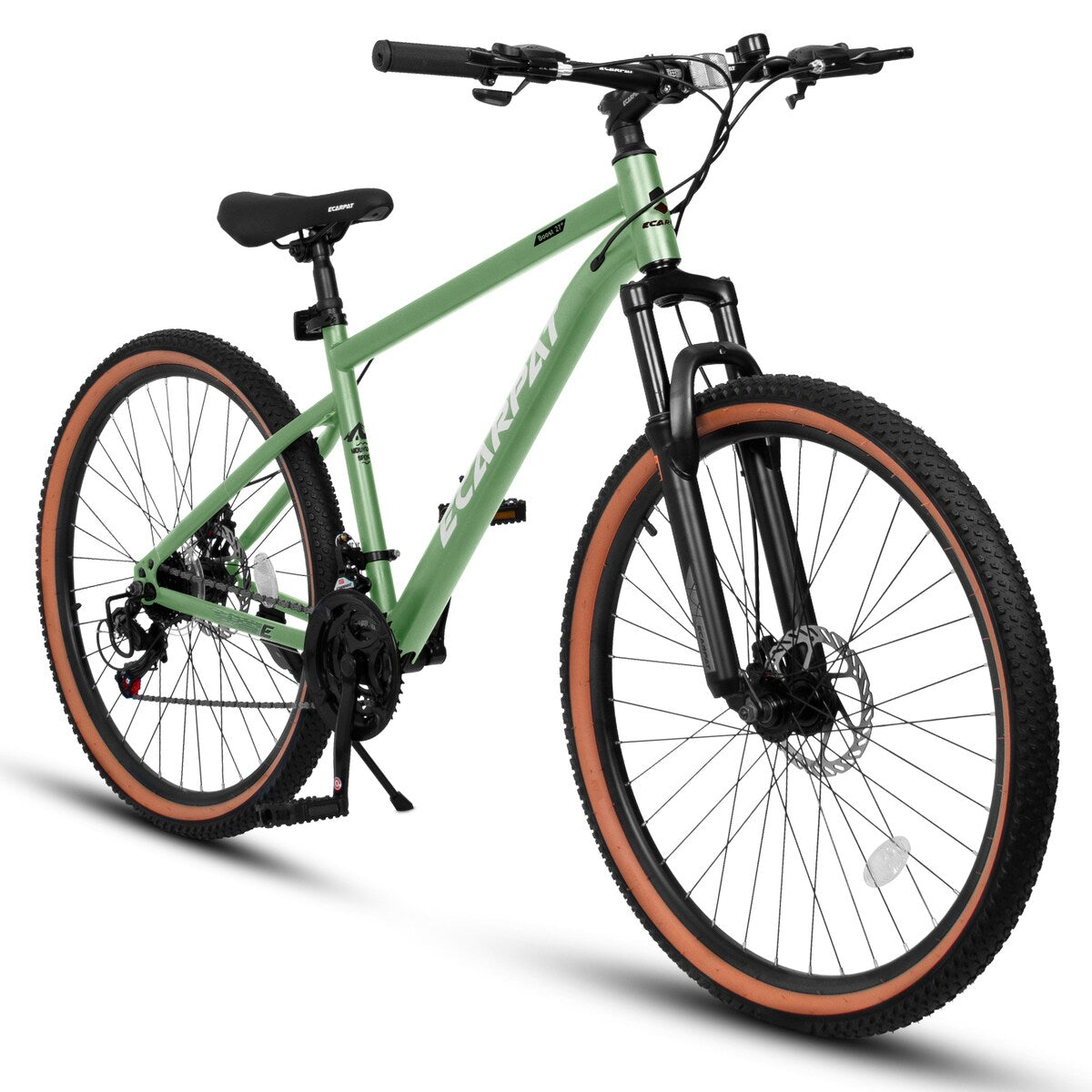 27.5 Inch Wheels,21-Speed Trail Commuter City Mountain Bike,Carbon steel Frame Disc Brakes Thumb Shifter Front Fork