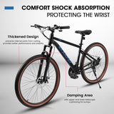 27.5 Inch Wheels,21-Speed Trail Commuter City Mountain Bike,Carbon steel Frame Disc Brakes Thumb Shifter Front Fork