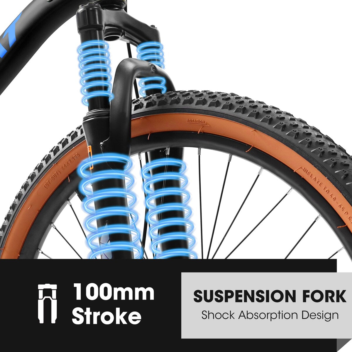27.5 Inch Wheels,21-Speed Trail Commuter City Mountain Bike,Carbon steel Frame Disc Brakes Thumb Shifter Front Fork