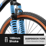 27.5 Inch Wheels,21-Speed Trail Commuter City Mountain Bike,Carbon steel Frame Disc Brakes Thumb Shifter Front Fork
