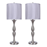 27.5" Metal Table Lamp w/ Baluster-Inspired Body (Set of 2)