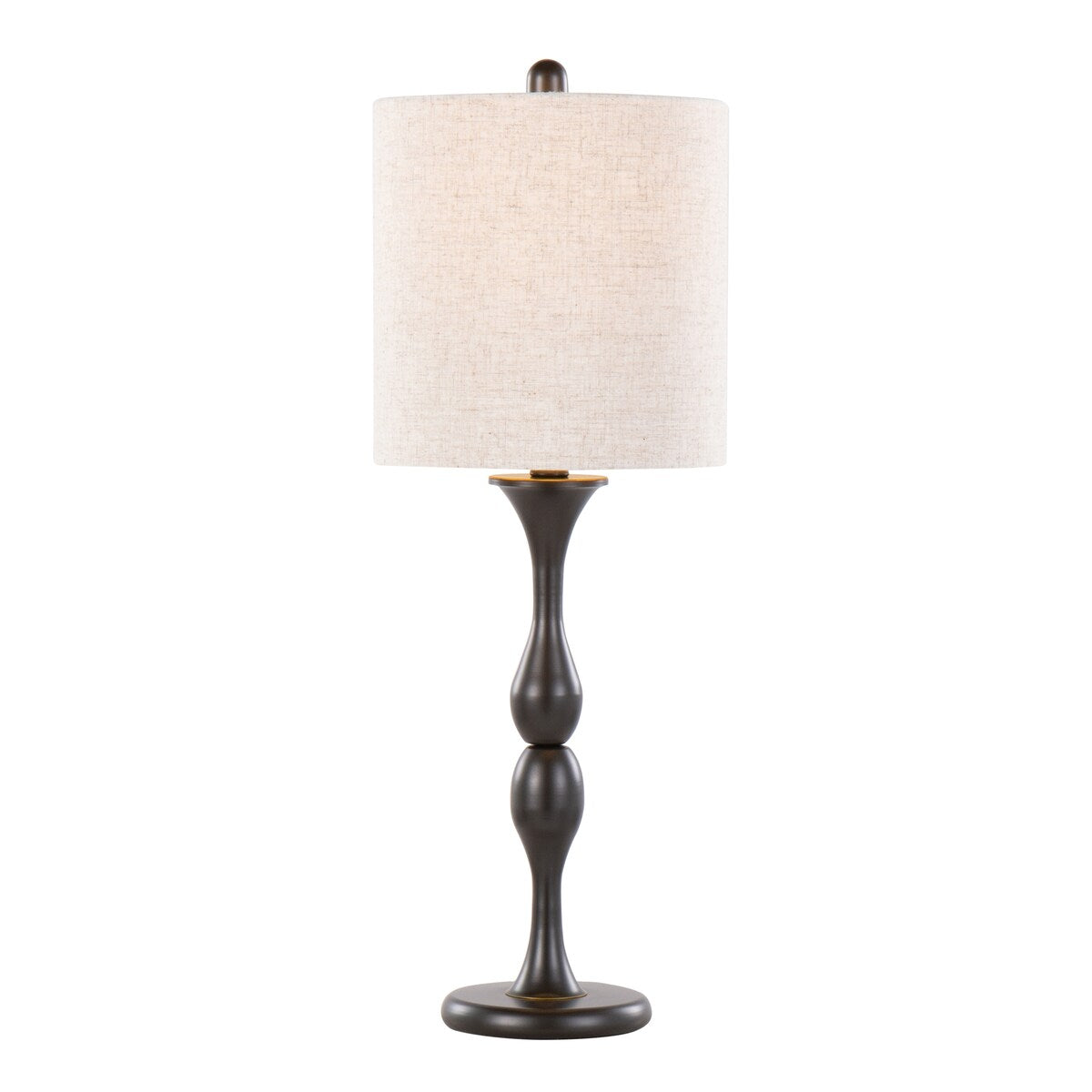 27.5" Metal Table Lamp w/ Baluster-Inspired Body (Set of 2)