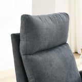 27.6"W Modern Accent High Backrest Living Room Lounge Arm Rocking Chair, Two Side Pocket
