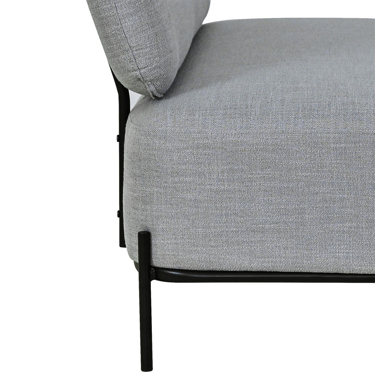 27.8" Metal & Wood Accent Chair