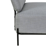 27.8" Metal & Wood Accent Chair