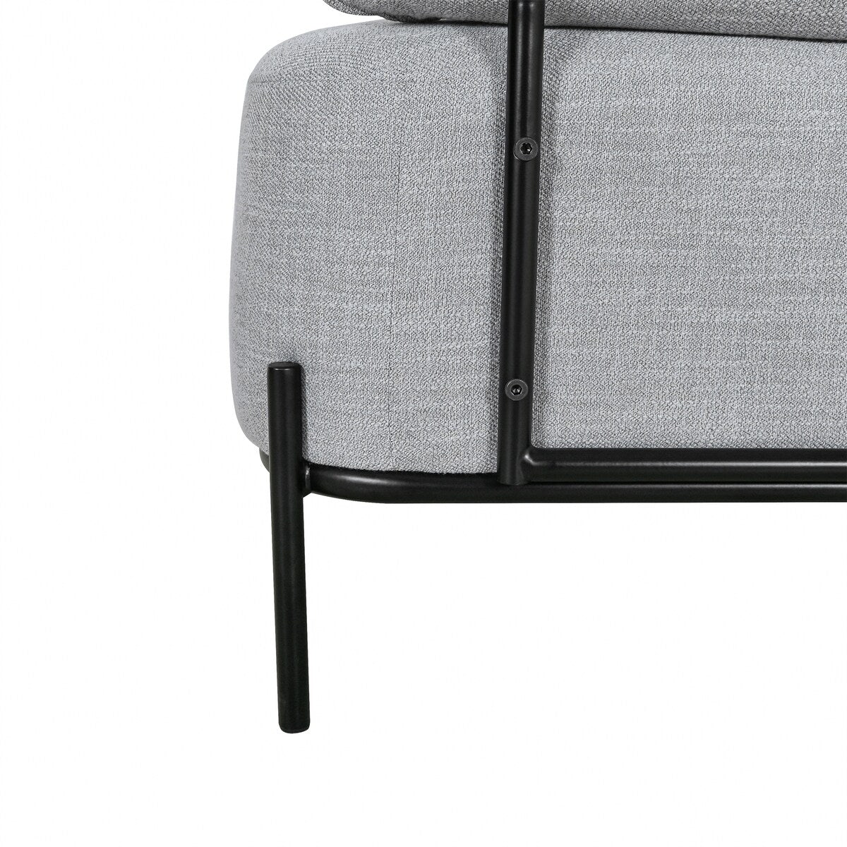 27.8" Metal & Wood Accent Chair