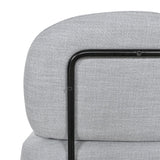 27.8" Metal & Wood Accent Chair