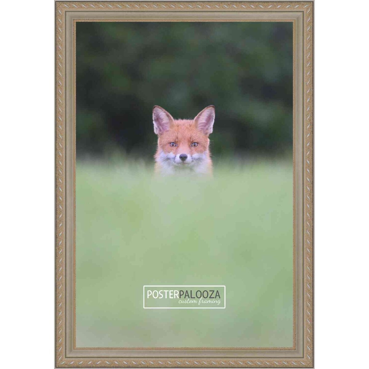 27x21 Traditional Antique Silver Complete Wood Picture Frame with UV Acrylic, Backing, & Hardware