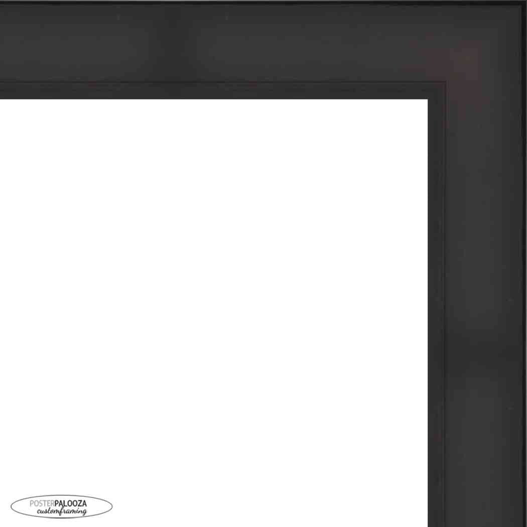 27x36 Lacquer Black Complete Wood Picture Frame with UV Acrylic, Foam Board Backing, & Hardware