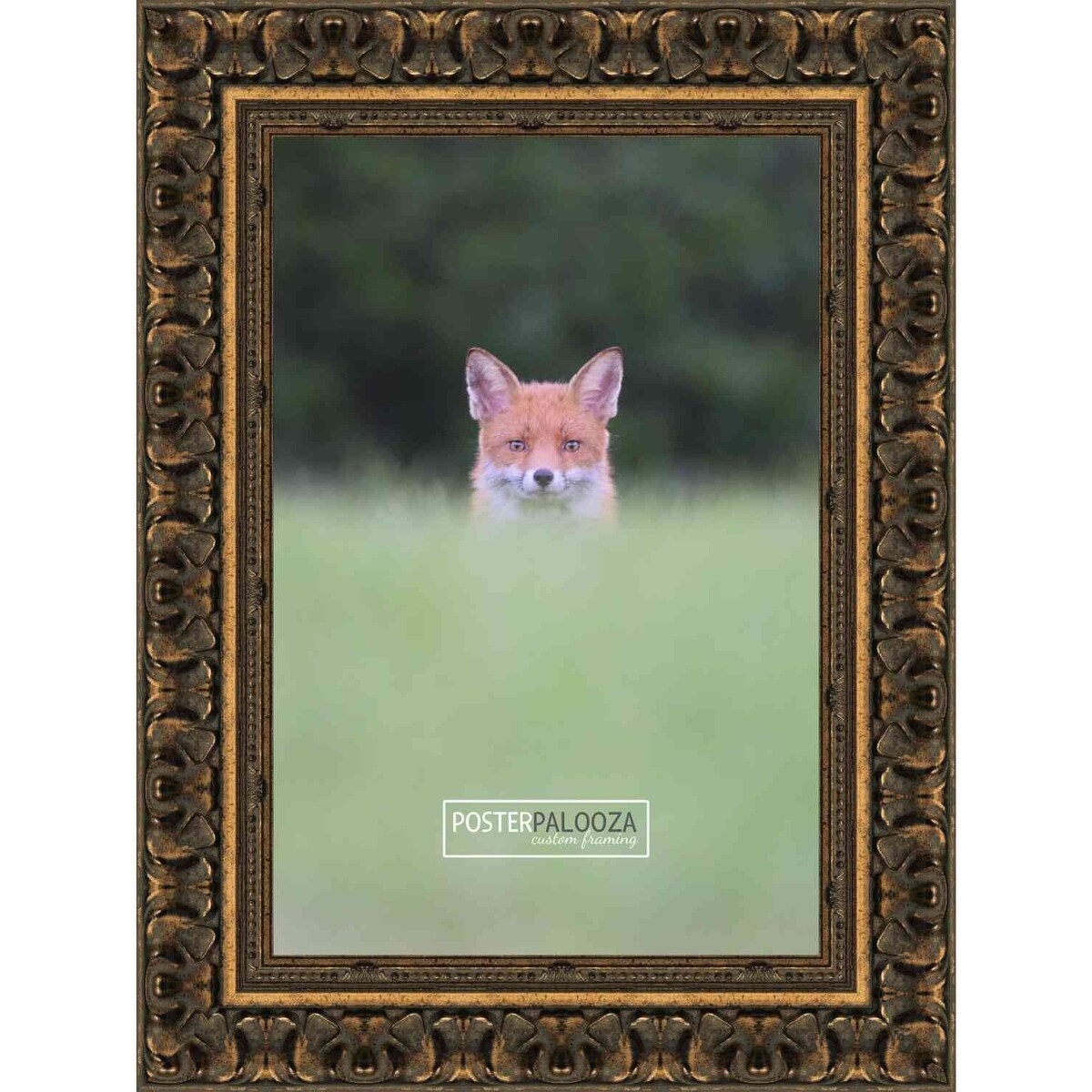 27x39 Ornate Antique Gold Complete Wood Picture Frame with UV Acrylic, Foam Board Backing, & Hardware