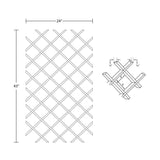 28-Bottle Trimmable Wine Rack Lattice Panel Inserts - Solid North American Alder