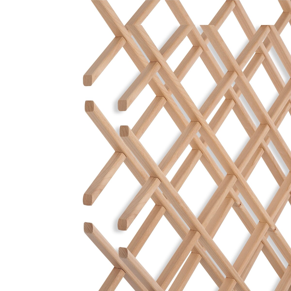 28-Bottle Trimmable Wine Rack Lattice Panel Inserts - Solid North American Alder