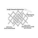 28-Bottle Trimmable Wine Rack Lattice Panel Inserts - Solid North American Alder