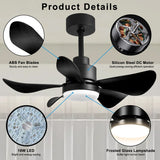 28 lnch Ceiling Fan with Lights Remote Control,Small Ceiling Fan Flush Mount - N/A