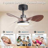28 lnch Ceiling Fan with Lights Remote Control,Small Ceiling Fan Flush Mount - N/A