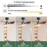 28 lnch Ceiling Fan with Lights Remote Control,Small Ceiling Fan Flush Mount - N/A
