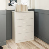 (Preferred Choice Furniture) Classic 4 Drawer Dresser, Suitable for Bedroom, Living Room, Dining Room, Items Storage Helper