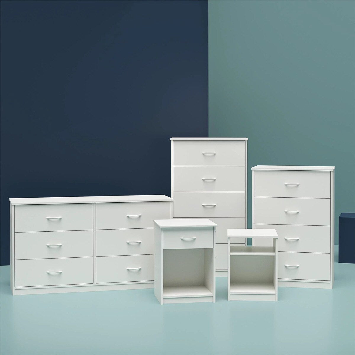 (Preferred Choice Furniture) Classic 4 Drawer Dresser, Suitable for Bedroom, Living Room, Dining Room, Items Storage Helper