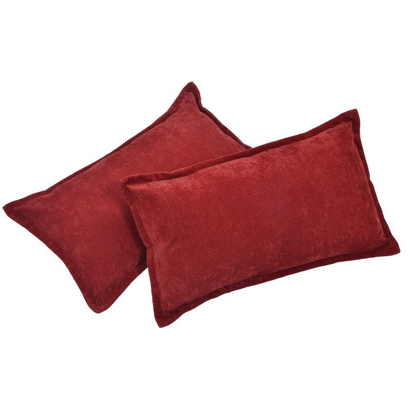 (Red) Sofa Bed Adjustable Folding Futon Sofa Leisure Sofa Bed with Two Pillows