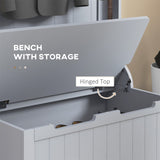 28" 3-In-1 Entryway Hall Tree with Storage Bench