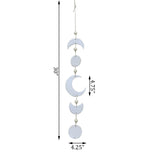 28" Beaded Ceramic Moon Phase Wind Chime