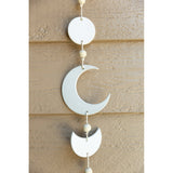 28" Beaded Ceramic Moon Phase Wind Chime