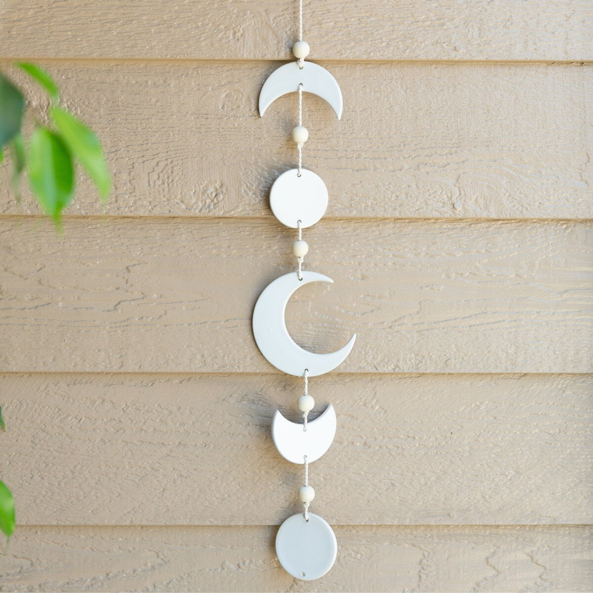 28" Beaded Ceramic Moon Phase Wind Chime
