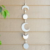 28" Beaded Ceramic Moon Phase Wind Chime