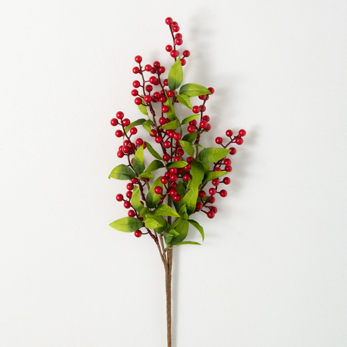 28"H Sullivans Red Berry And Leaf Spray, Green - 7"L x 2"W x 28"H