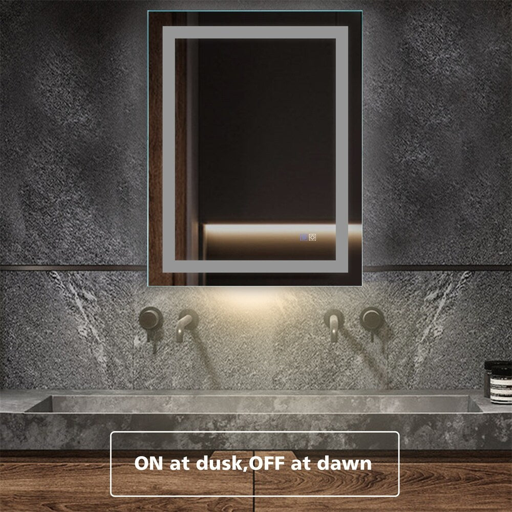 28"x 36" LED Dimmable Bathroom Vanity Mirror with Anti Fog