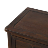 28'' Wood 2 Drawers Storage Cabinet with 4 Rattan Basket