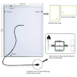 28×36in Illuminated LED Bathroom Mirror Makeup Wall Mirror Wall Mounted