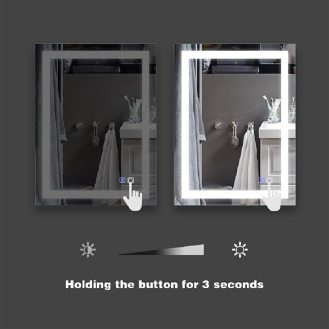 28×36in Illuminated LED Bathroom Mirror Makeup Wall Mirror Wall Mounted