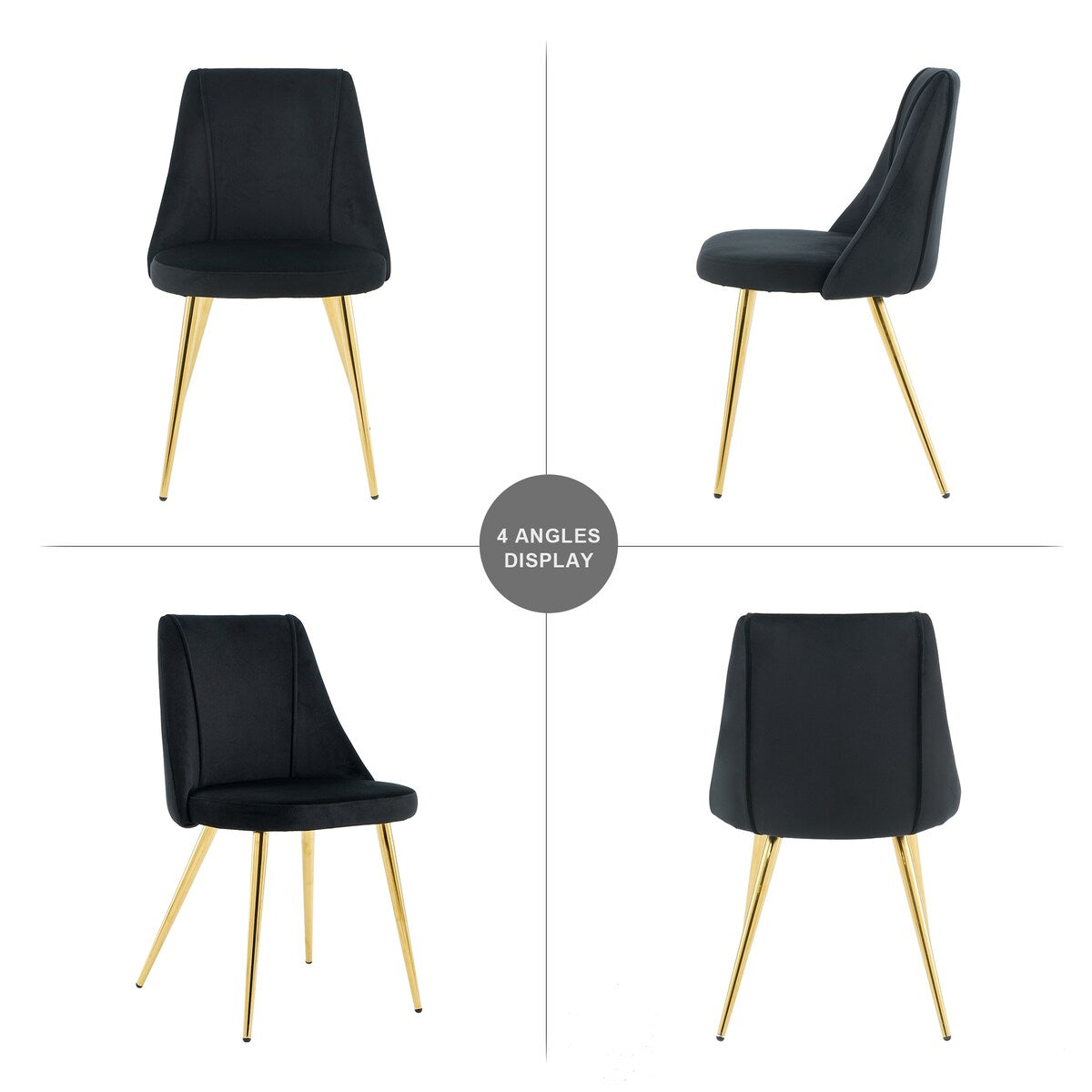 (set of 4)dining chair bedroom stool back dressing chair desk chair gold metal legs